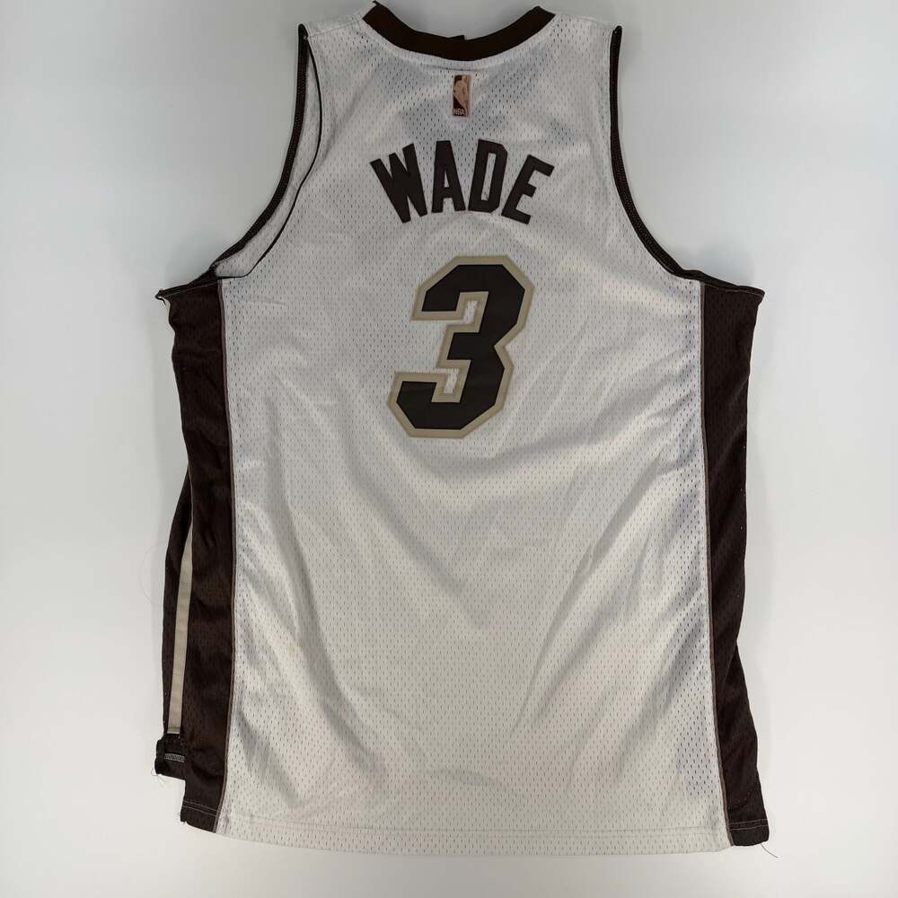 0753 XL Adidas Miami Heat Dwyane Wade #3 Swingman NBA Basketball Jersey
